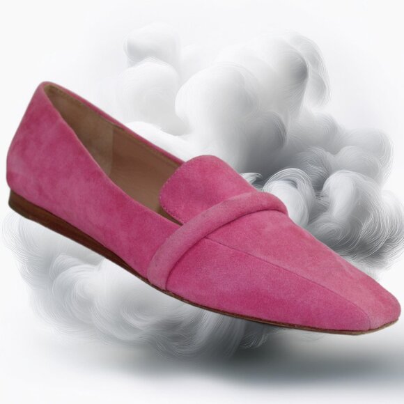 Veronica Beard Grier French Rose Suede Slip-On Loafer, Size 7 - Picture 1 of 7